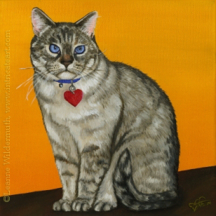 200433 Custom Portrait oil pet tabby cat painting art Simba