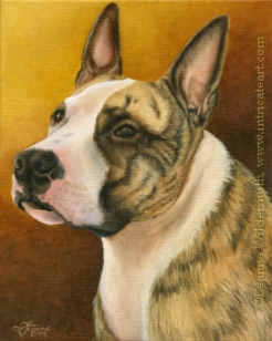 200449 Custom Dog Portrait terrier pet oil painting guide dog Mo