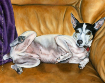 custom dog pet portrait painting barkley terrier