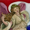 patriotic angel original oil painting art seraphim still life