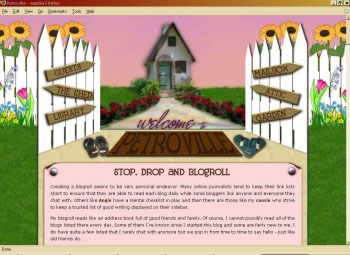 petroville custom blog design spring pink house