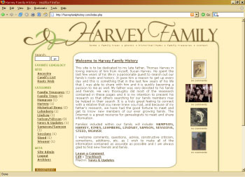 blog design custom graphics photo gallery genealogy wordpress