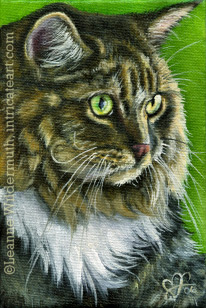 custom cat portrait oil painting original traditional realistic fine art