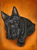 custom dog painting scottish terrier scottie portrait original traditional oil painting fine art