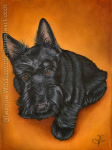 custom dog painting scottish terrier scottie portrait original traditional oil painting fine art