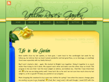blog design yellow roses theme wordpress