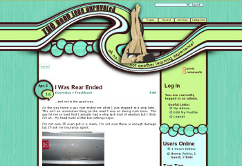 road less unraveled custom blog design retro green blue wordpress theme