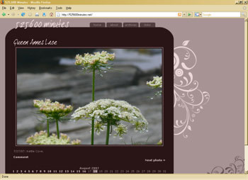 525600 minutes custom photoblog design wordpress theme