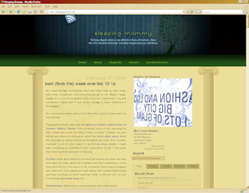 Sleeping Mommy custom blog design wordpress theme