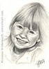 Custom child portrait girl pencil graphite drawing art by Leanne Wildermuth