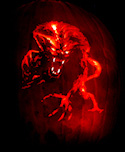 Pumpkin Carving Werewolf by John Anderson