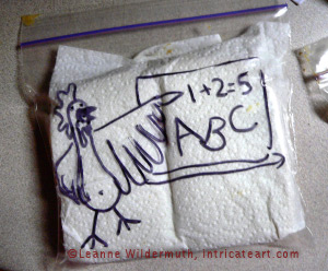 turkey sandwich bag doodle