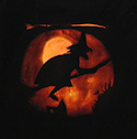 Pumpkin Carving Witch by Jane Flynn