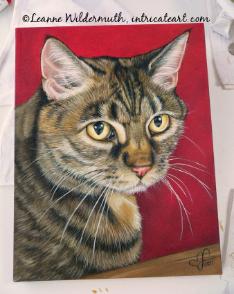 tiger cat custom pet portrait original oil painting fine art
