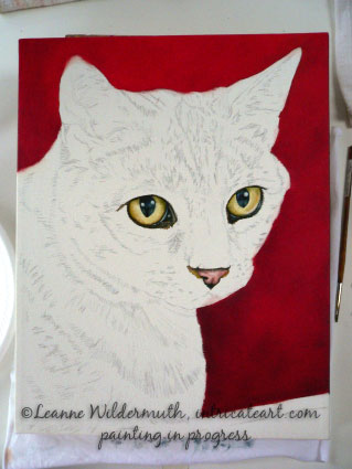 tiger cat portrait original oil painting pet art