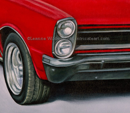 1965 custom car pontiac gto painting oil fine art