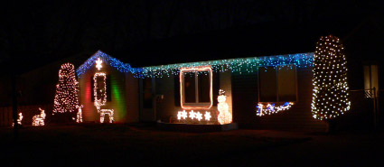 christmas decorations lights house