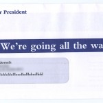 hillary clinton campaign solicitation envelope USW logo