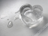 Heart shaped ice cube free nature desktop wallpaper by Leanne Wildermuth