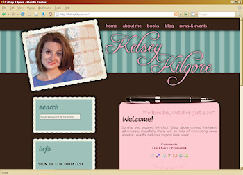 kelsey kilgore author custom blog design ewebscapes designer