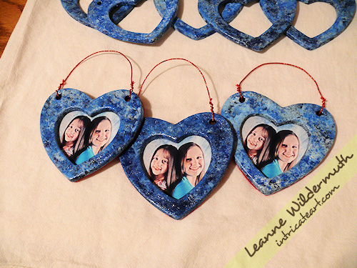photo dough ornaments by Leanne Wildermuth