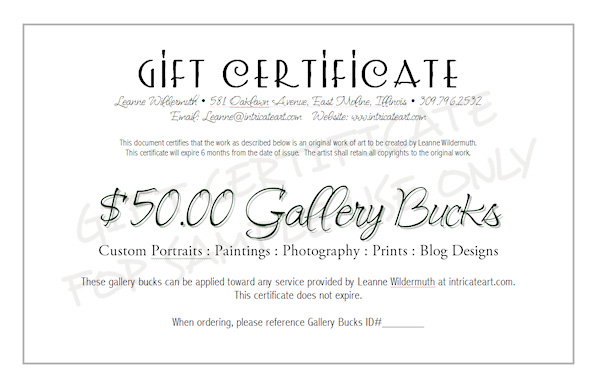 Gallery Bucks Gift Certificate