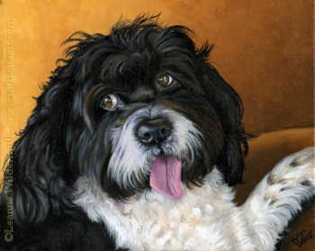 200443 Custom Dog Portrait oil painting Sandy
