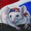patriotic harley mouse oil painting bandana original art