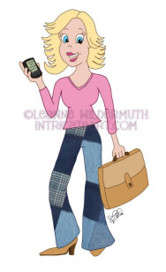 custom illustration caricature crunchy republican blonde woman