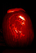 Pumpkin Carving Zombie by John Anderson