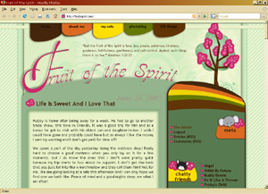 fruit of the spirit custom wordpress blog design' class=