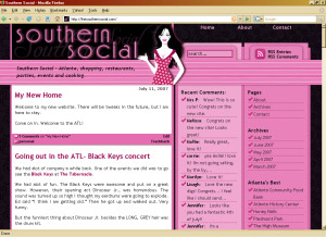southern social custom blog design ewebscapes wordpress pink black atlanta blog' class=