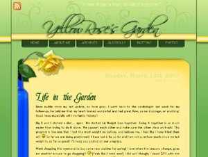 yellowroses garden custom blog design