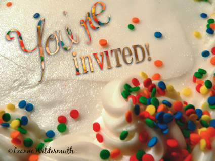 birthday cake blog party invite photo