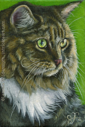 custom cat portrait oil painting