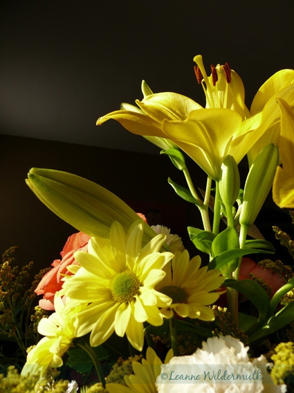 yellow Asiatic lilies lily bouquet