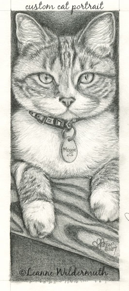 custom cat portrait graphite pencil drawing sketch original artist art' class=