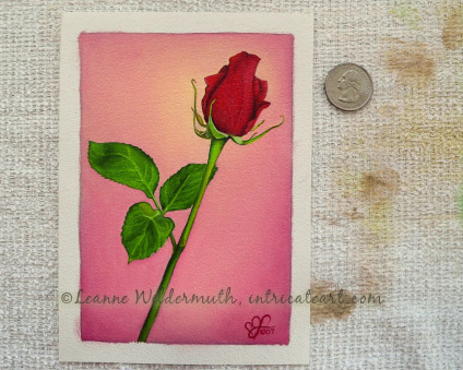 red rose original oil painting love custom art