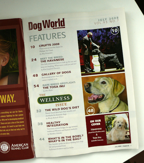 dog world magazine inside contents